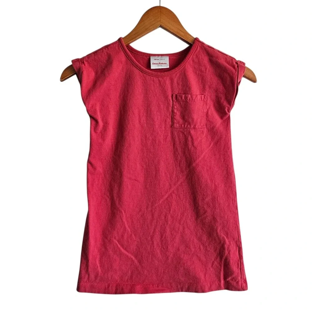 Hanna Andersson Pocket T-Shirt Short Sleeve Casual Top Kids Size 6‎ 7 Years